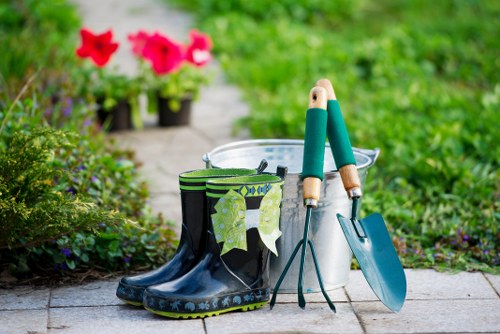 Recycling and sustainability practices for garden maintenance in Denmark Hill